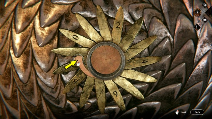 Turn the sphere clockwise and examine the golden elements - Syberia The World Before: Vaghen - Antiques district, autumn 2005 - walkthrough - Walkthrough - Syberia The World Before Guide