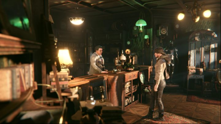 Go back to Muller's shop and talk to the owner - Syberia The World Before: Vaghen - Antiques district, autumn 2005 - walkthrough - Walkthrough - Syberia The World Before Guide