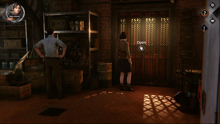 As Dana Roze, open the door to the technical room with the key - Syberia The World Before: Vaghen - Musician district, autumn 2005 - walkthrough - Walkthrough - Syberia The World Before Guide