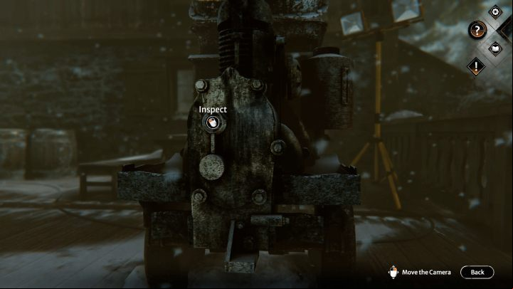 Finally, examine the back of the generator and insert the crank - Syberia The World Before: Vaghen - Silberspiegel refuge, autumn 2005 part 3 - walkthrough - Walkthrough - Syberia The World Before Guide