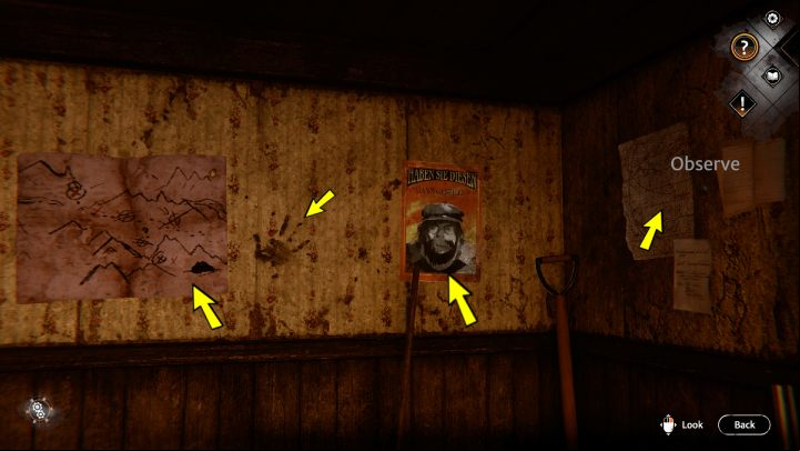 On the wall by the bunk bed, examine - Syberia The World Before: Vaghen - Silberspiegel refuge, autumn 2005 part 3 - walkthrough - Walkthrough - Syberia The World Before Guide
