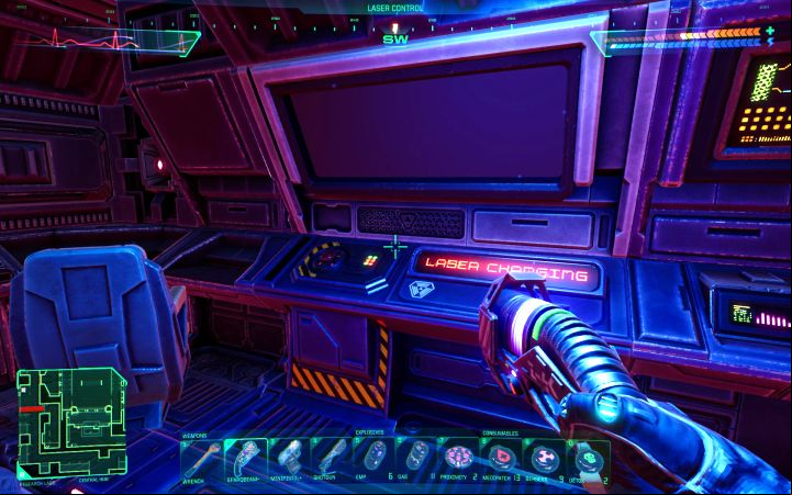 Approach the console with the inscription Laser Charging - System Shock Remake: Bad ending - Endings - System Shock Remake Guide