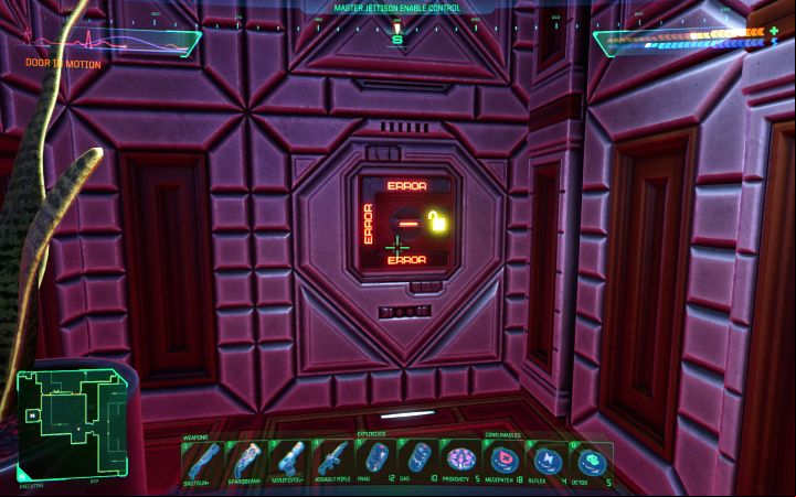 Reach the south-western part of the Executive deck (next to the place where you fought Cyborg Diego, near the Systems Engineering elevator) - System Shock Remake: How to avoid radiation and biological contamination? - FAQ - System Shock Remake Guide