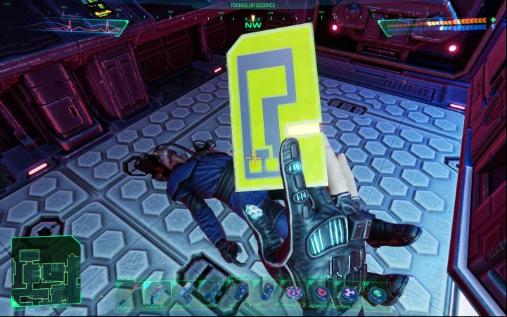 Visit the room Security in the eastern part of the Research Labs - System Shock Remake: Disabling the mining laser - puzzle solution - Puzzles - System Shock Remake Guide