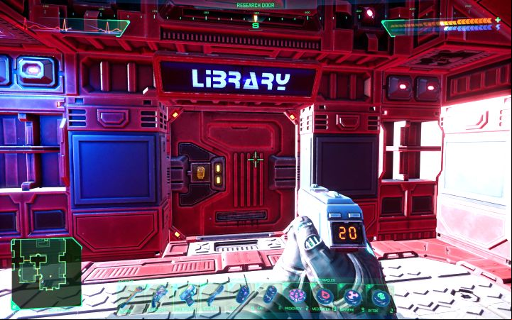 You can use it to open the Library door in the southeast part of the map - System Shock Remake: Disabling the mining laser - puzzle solution - Puzzles - System Shock Remake Guide