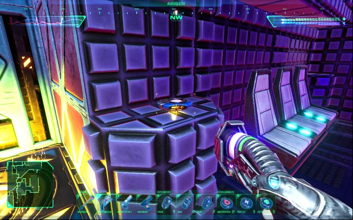 You will learn 2 parts of the code from various audio logs - Environmental Protection Packs in Storage 6 (picture 1) and Stashed Pack in Central (picture 2) - System Shock Remake: Code list - Secrets and Collectibles - System Shock Remake Guide