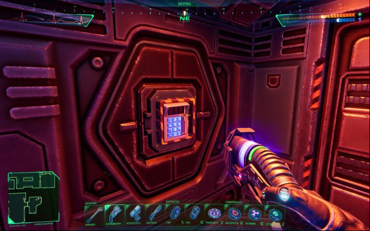 The locked room is in the southeast part of the map - System Shock Remake: Code list - Secrets and Collectibles - System Shock Remake Guide