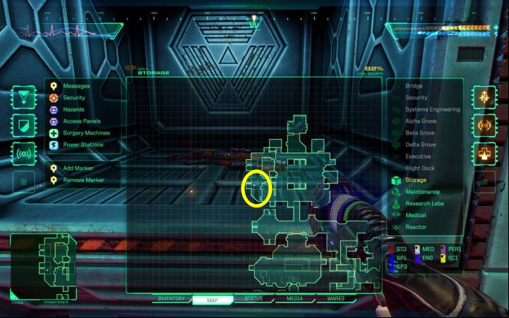 EM-83 Grenade Launcher can be found in Storage 1 hall in the northern part of Storage Deck - System Shock Remake: List of all weapons and grenades - Basics - System Shock Remake Guide