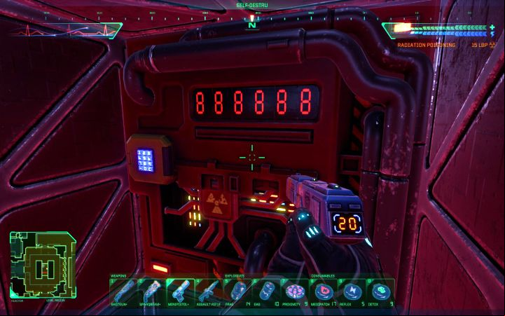 The numpad is right nearby - System Shock Remake: Reactor Self-Destruct Procedure - puzzle description - Puzzles - System Shock Remake Guide