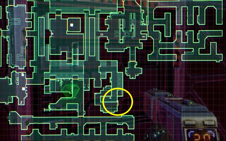 The room with computer nodes is in the south-eastern part of the deck - System Shock Remake: Reactor Self-Destruct Procedure - puzzle description - Puzzles - System Shock Remake Guide