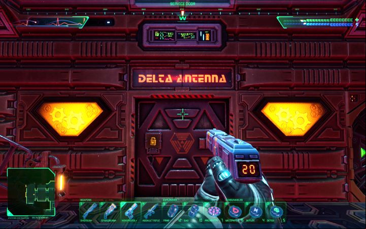 Your main objective at Level 7 - Systems Engineering - requires you to sabotage four antennas - System Shock Remake: Destroying four antennas in Systems Engineering - puzzle description - Puzzles - System Shock Remake Guide