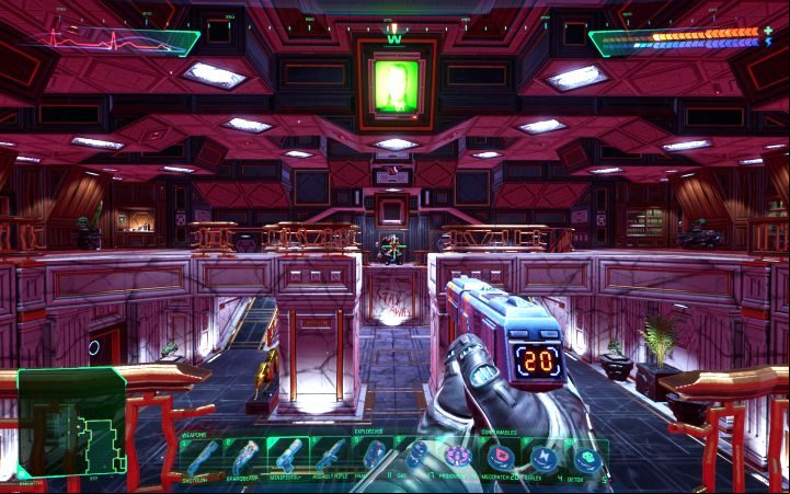The southern corridors will lead you to the square south-western hall - System Shock Remake: Jettisoning the Beta Grove at the Executive level - puzzle description - Puzzles - System Shock Remake Guide