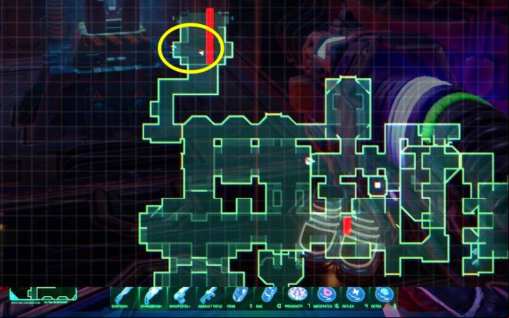 V3 ware is in the western side of the Systems Engineering deck, in a location with a red bridge and a power station - System Shock Remake: List of all Wares (implants) - Secrets and Collectibles - System Shock Remake Guide