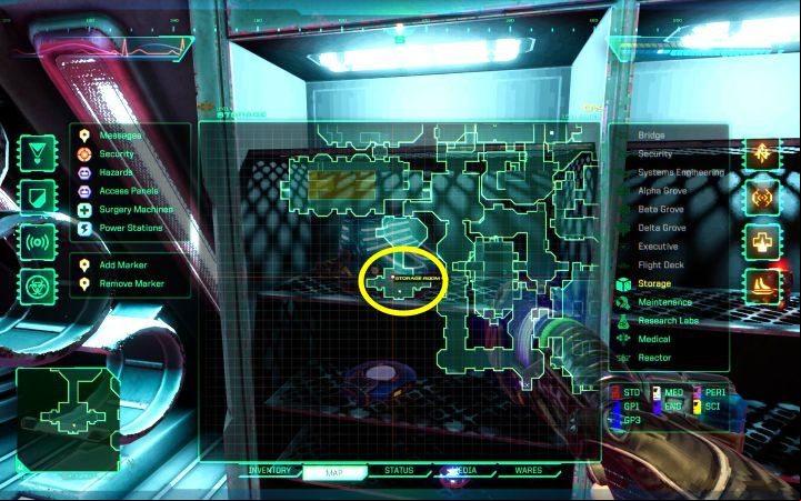 For V2 of Turbo-Motion Boots, you're going to need to visit Storage 6 hall on Storage Deck - System Shock Remake: List of all Wares (implants) - Secrets and Collectibles - System Shock Remake Guide