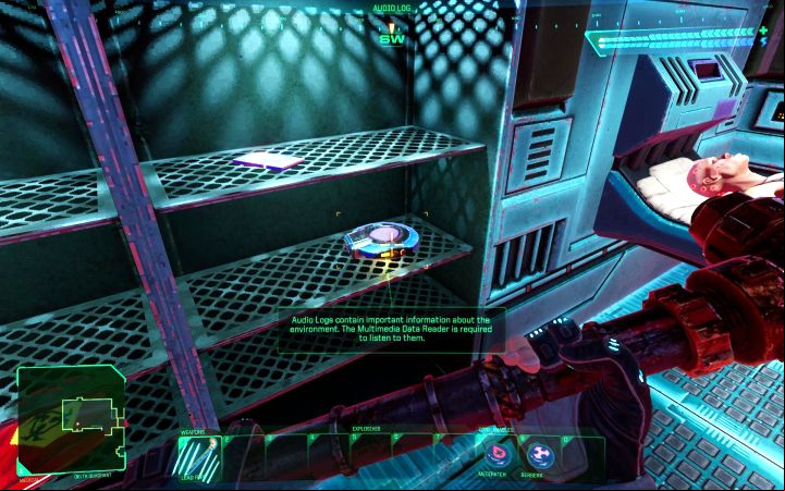 On the default settings, significant items may gleam slightly, but there is still a chance you will miss something - System Shock Remake: Tips and tricks - Basics - System Shock Remake Guide
