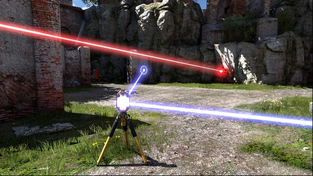 Put the red connector slightly higher than the blue one. - A6 | World A - World A - The Talos Principle Game Guide