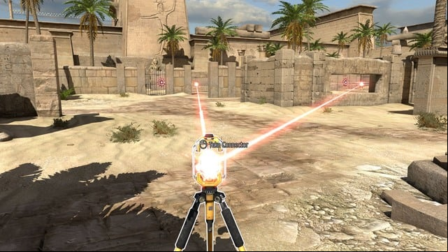 Guide the beam through the hole in the wall. - B6 | World B - World B - The Talos Principle Game Guide