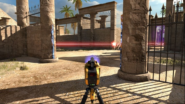 Use the jammer and connector to get through. - B7 | World B - World B - The Talos Principle Game Guide