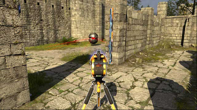 Walk slowly near the ball. - C1 | World C - World C - The Talos Principle Game Guide