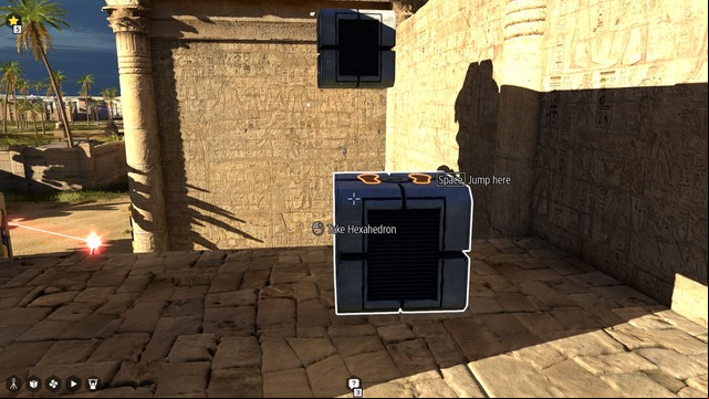 Stairs build from hexahedrons leads beyond the wall. - World B - stars | Messengers and Stars - Messengers and Stars - The Talos Principle Game Guide