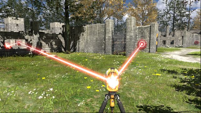 Second connector: transmitter-button through the window. - Through a Window | World 1 - World 1 - The Talos Principle Game Guide