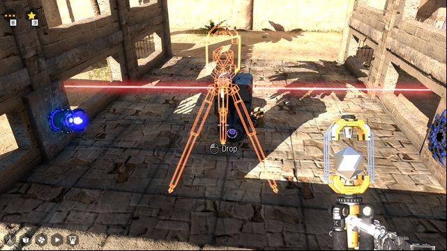 Take the connector from the stairs behind the barrier - Hexahedron Driver | World 2 - World 2 - The Talos Principle Game Guide
