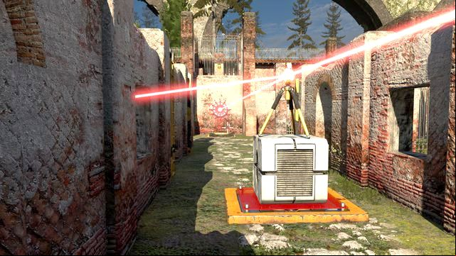 Direct the beam into the button through the window - Harmony | World 3 - World 3 - The Talos Principle Game Guide