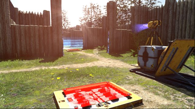Use the jammer to disable the barrier, thanks to which you can get to the cube - Air Delivery | World 4 - World 4 - The Talos Principle Game Guide