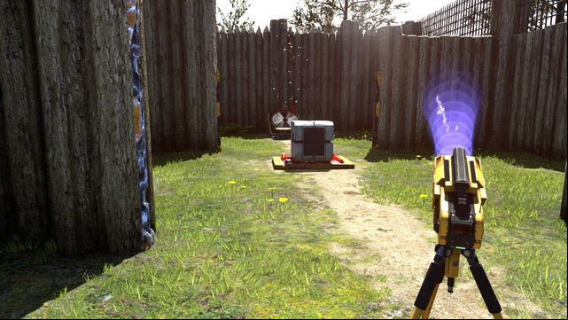 The fan at the end launches you towards the switch - Air Delivery | World 4 - World 4 - The Talos Principle Game Guide
