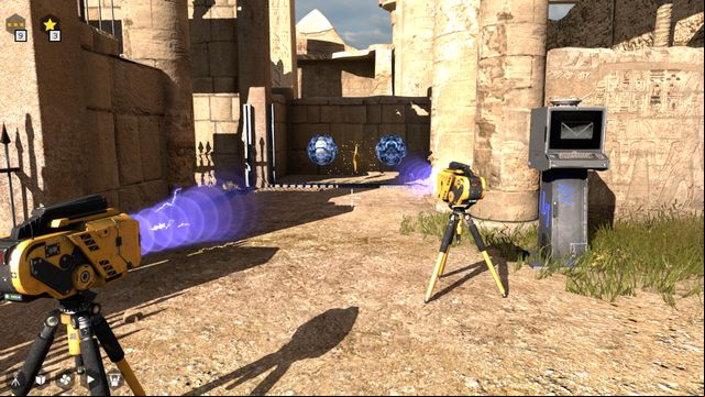 Use jammers to jam the two balls - World 2 | All Stars - All Stars - The Talos Principle Game Guide
