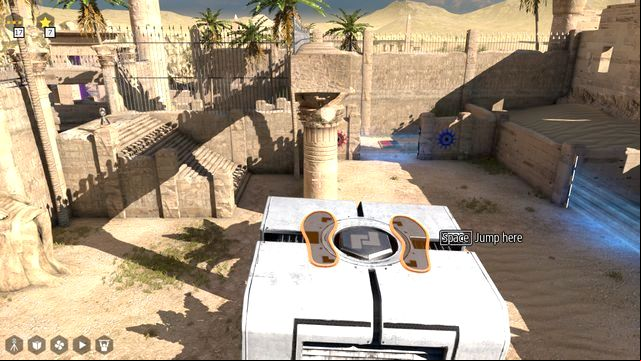 Jump off the cube to the spot where you mount the connector - World 2 | All Stars - All Stars - The Talos Principle Game Guide