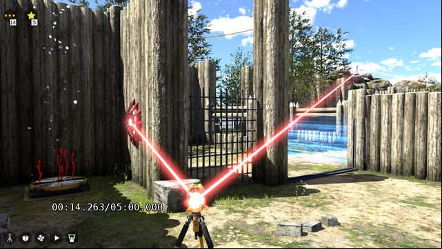 Redirect the beam to the fan, using the connector on the hill - World 4 | All Stars - All Stars - The Talos Principle Game Guide