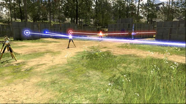 Make the blue source self-sustaining and direct it to the button at the other side - Ray Mania | Bonus stage - Bonus stage - The Talos Principle Game Guide
