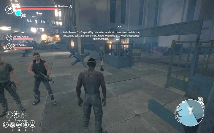 The wife of one of the soldiers, standing at the entrance to the barracks. - Side quests in The Exchange - Side quests - The Technomancer Game Guide