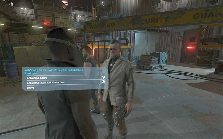 Speak with Scott at any moment, preferably in The Slums. - Side quests in The Slums - Side quests - The Technomancer Game Guide