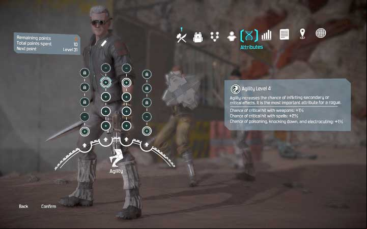 Attribute tree. - Attributes - Classes, attributes, talents and abilities - The Technomancer Game Guide
