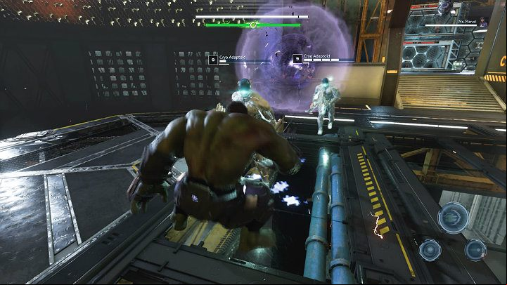 Later, Adept Adaptoids and a new type of opponent, Cryo Adaptoids, will appear - Marvels Avengers: By Force of Mind, walkthrough - Gold Coast - Marvels Avengers Guide