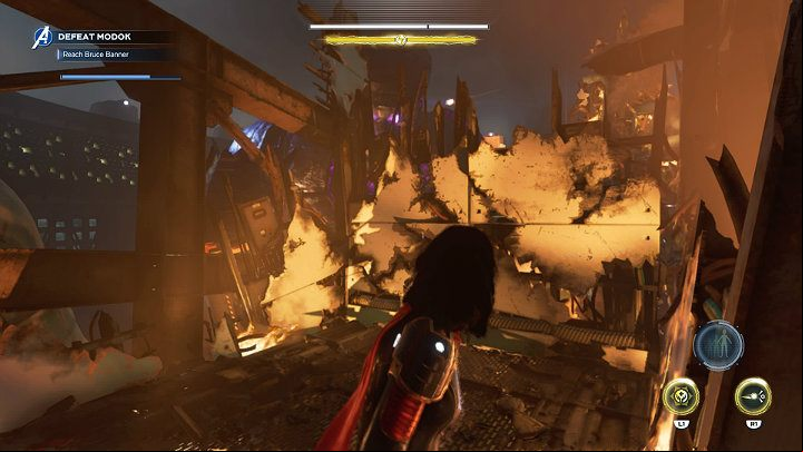 After a short while, youll reach the barrier separating you from your objective - Marvels Avengers: By Force of Mind, walkthrough - Gold Coast - Marvels Avengers Guide