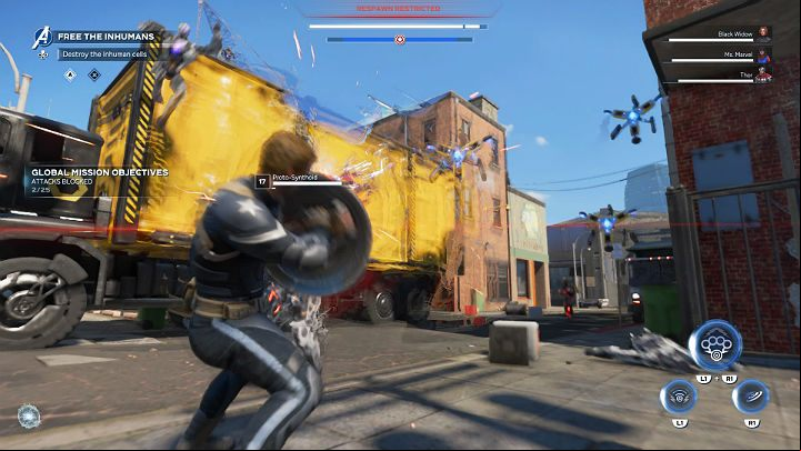 Get rid of flying units and drones first - Marvels Avengers: Mayhem over Manhattan, walkthrough - Eastern seaboard - Marvels Avengers Guide