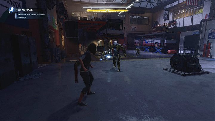 In the first place, youll have to fight against a few weaker opponents that shouldnt cause any problems - Marvels Avengers: New normal, walkthrough - Eastern seaboard - Marvels Avengers Guide