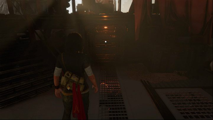 Walk to a small hatch on the other side of the computer table, open it and enter the room on the other side - Marvels Avengers: The road back, walkthrough - Utah Badlands - Marvels Avengers Guide