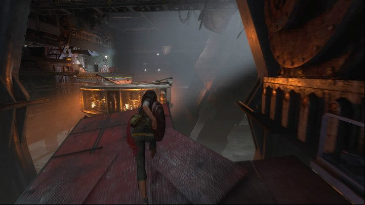 While escaping from Hulk you will have to run ahead (use sprint) and jump from platform to platform, as well as climb to higher levels of the ship - Marvels Avengers: The road back, walkthrough - Utah Badlands - Marvels Avengers Guide