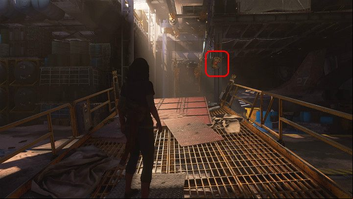 Once youve collected all the items, climb onto the metal platform and press the button on the control console to summon the crane - Marvels Avengers: The road back, walkthrough - Utah Badlands - Marvels Avengers Guide