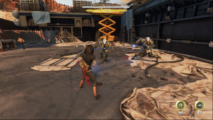 Once you enter the upper deck of the Chimera, you will be attacked by a small squad of AIM soldiers - Marvels Avengers: The road back, walkthrough - Utah Badlands - Marvels Avengers Guide