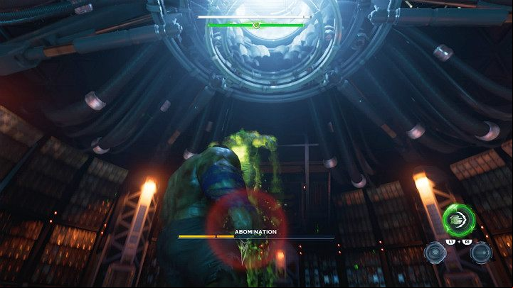 The second new ability of Abomination is the attack from the air (by jumping) - Marvels Avengers: Abomination boss - how to beat? Walkthrough - Bosses - Marvels Avengers Guide