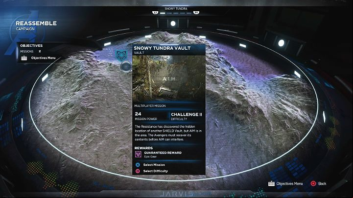 When you turn on the Strategy Table View you will notice a new unlocked region - the Snowy Tundra - Beta Marvels Avengers: Secret vault mission - how to activate/complete? - Basics - Marvels Avengers Guide
