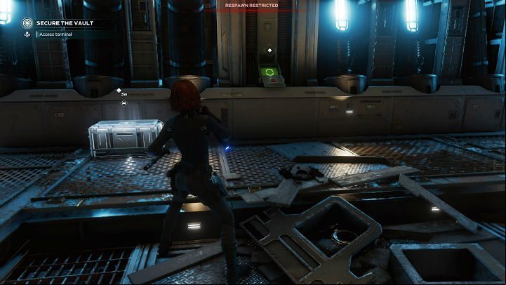 Once you get through all three phases of authorization process, the doors to the SHIELD vault will open in front of you - Beta Marvels Avengers: Secret vault mission - how to activate/complete? - Basics - Marvels Avengers Guide