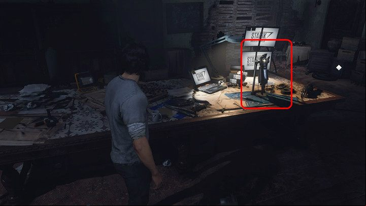 Repulsor gloves can be found at the end of a large table on the right - Marvels Avengers: House Call, walkthrough - Utah Badlands - Marvels Avengers Guide