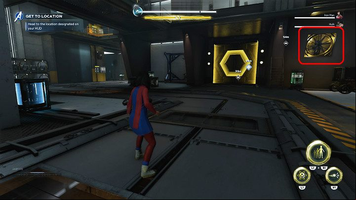 To get into a locked room you will need to find 4 buttons and then activate all of them at the right time - Marvels Avengers: Breakout, walkthrough - Utah Badlands - Marvels Avengers Guide