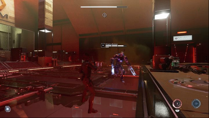 At this point you will have to confront a brand new enemy unit, the Stiletto Riotbot - Marvels Avengers: To stand alone, walkthrough - Utah Badlands - Marvels Avengers Guide